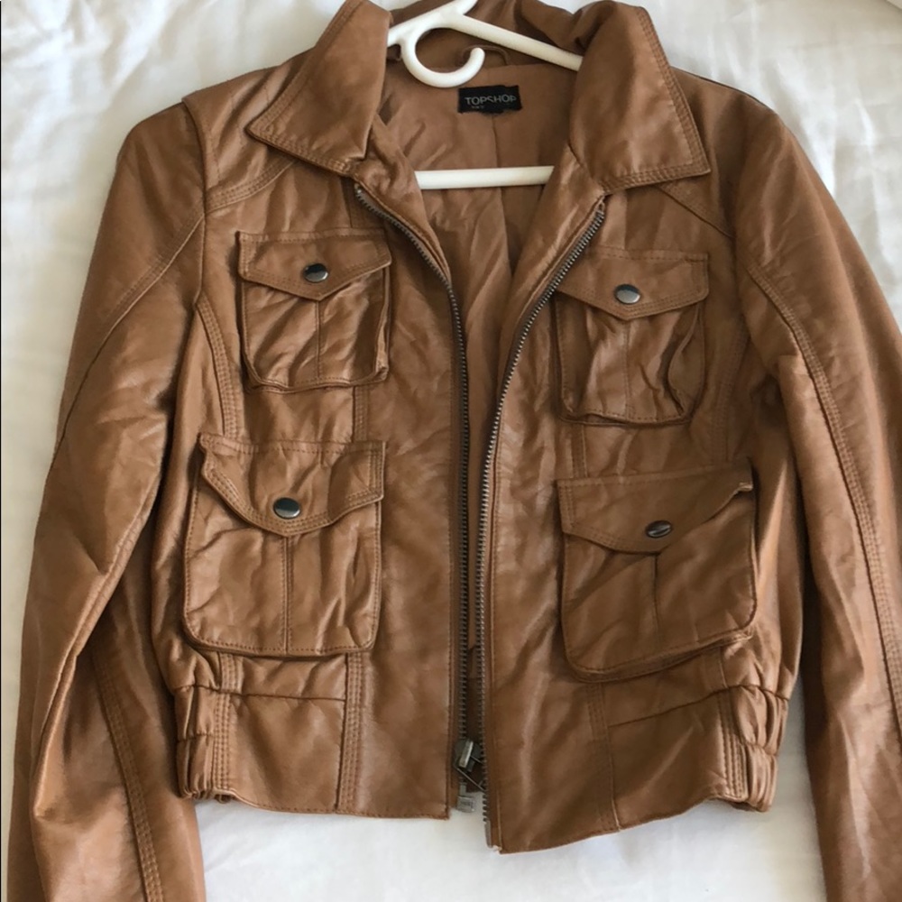 Top shop size 4 brown jacket